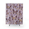 Lavender & Gold Decorative Butterfly Floral Shower Curtain