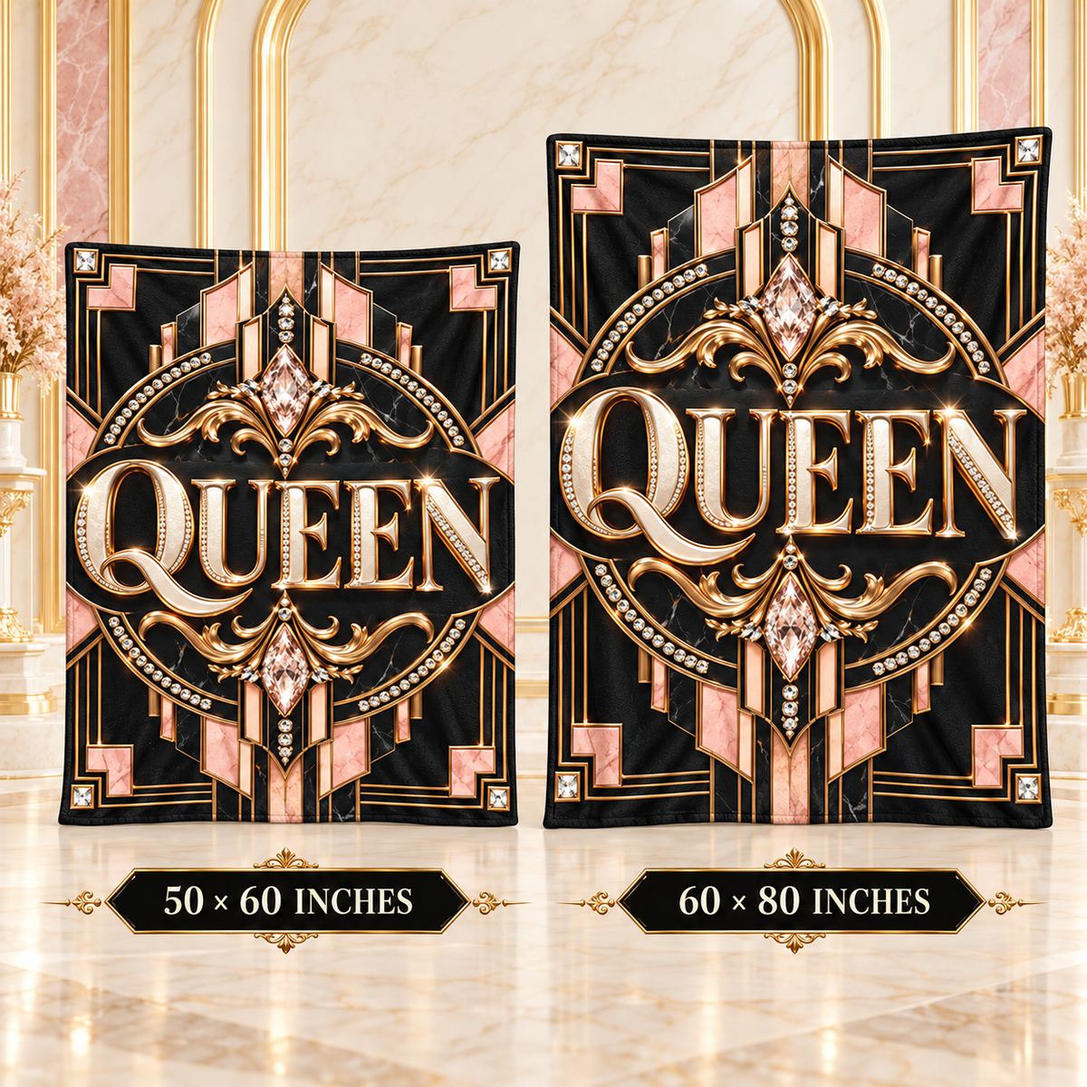 Queen Regal Noir Velveteen Plush Blanket — Luxurious Throw