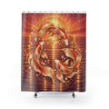 Koi Fish Golden Sunset Oriental — Shower Curtain Bathroom Decor