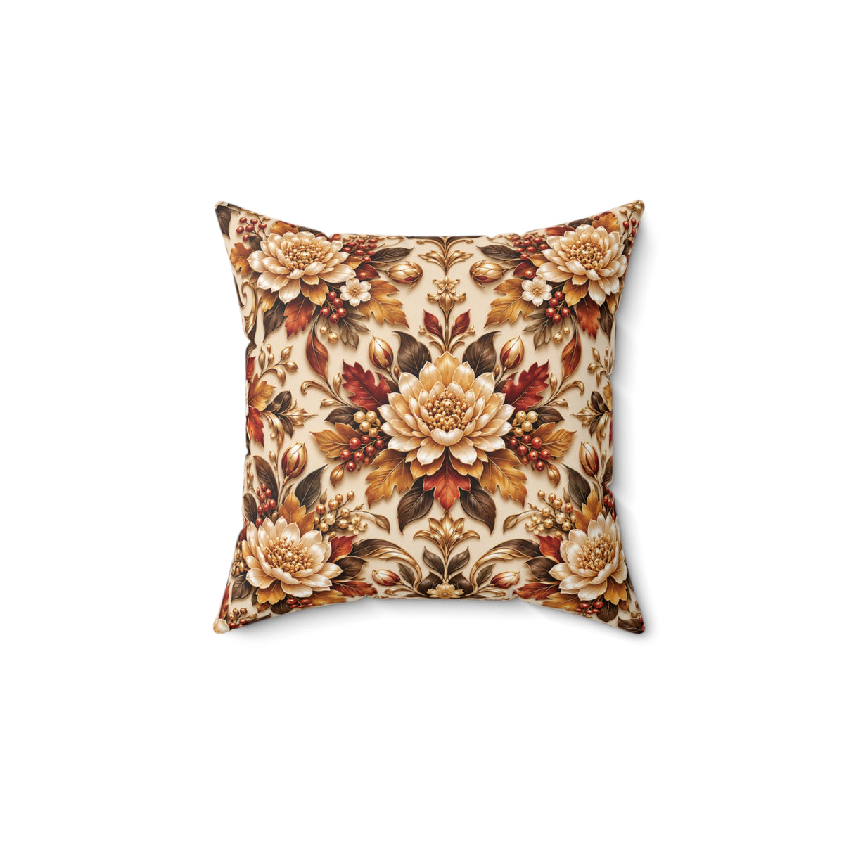 Autumn Chrysanthemum  Floral — Vintage Decorative Pillow