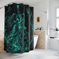 Celestial Dance Shower Curtain — Glowing Star Couple
