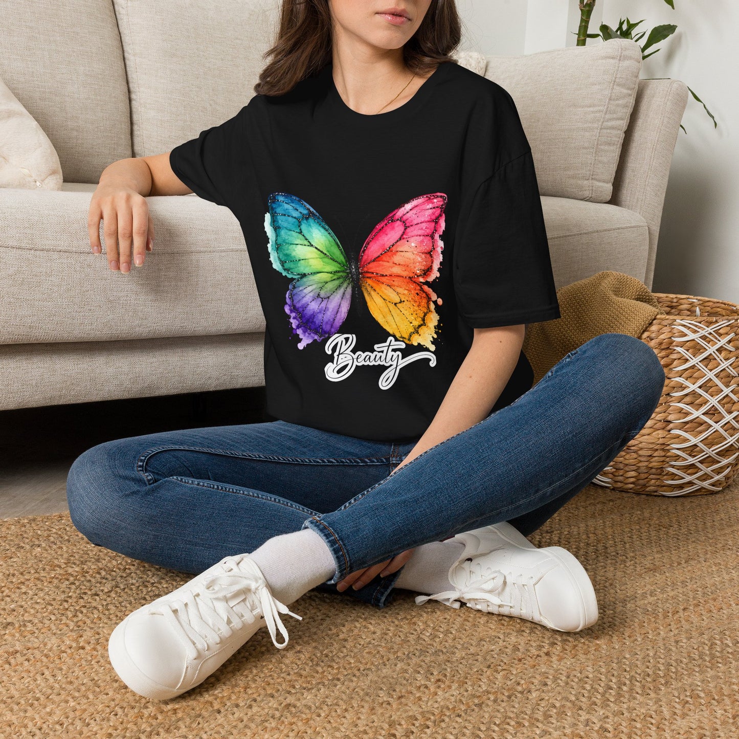 Butterfly Beauty T-Shirt — Colorful Watercolor Butterfly Graphic Tee