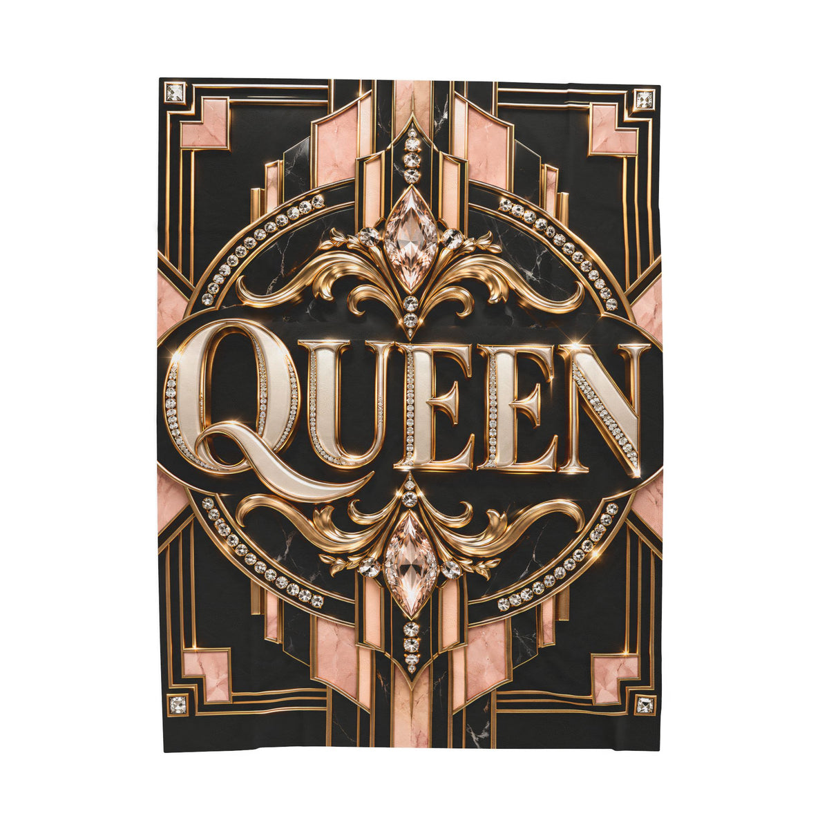 Queen Regal Noir Velveteen Plush Blanket — Luxurious Throw