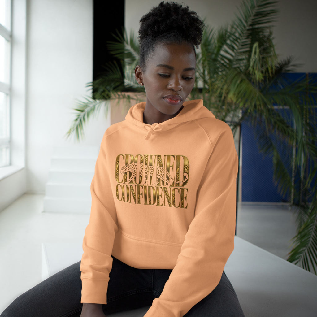 Crowned Confidence Hoodie — Gold Script Empowerment Sweatshirt